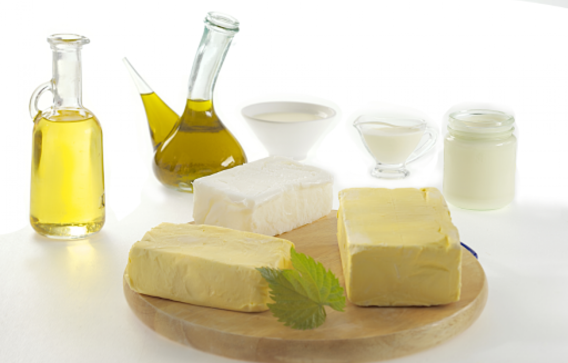 Verschil tussen oliën, boter en margarines