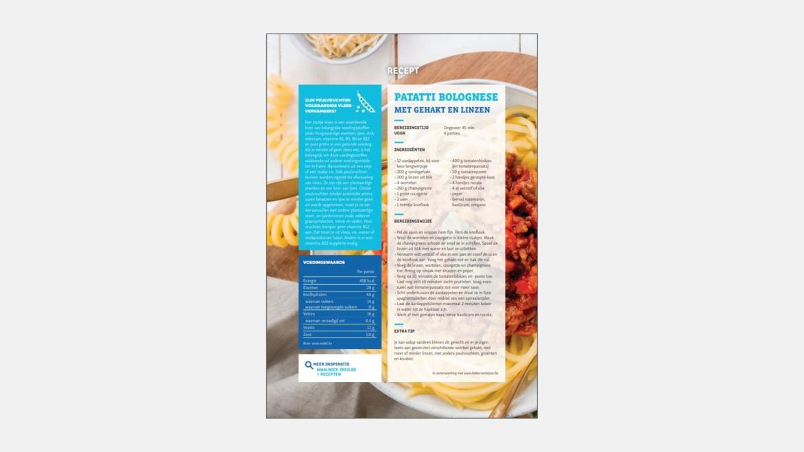 RECEPTFICHE - Patatti Bolognese