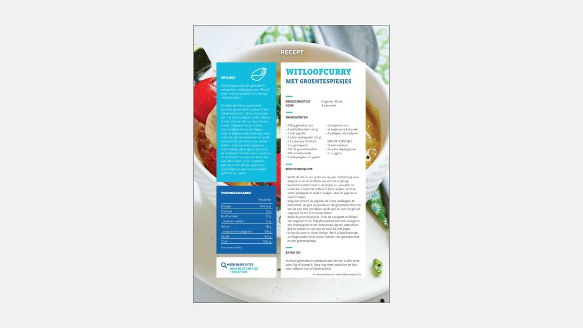 RECEPTFICHE - Witloofcurry met groentespiesjes