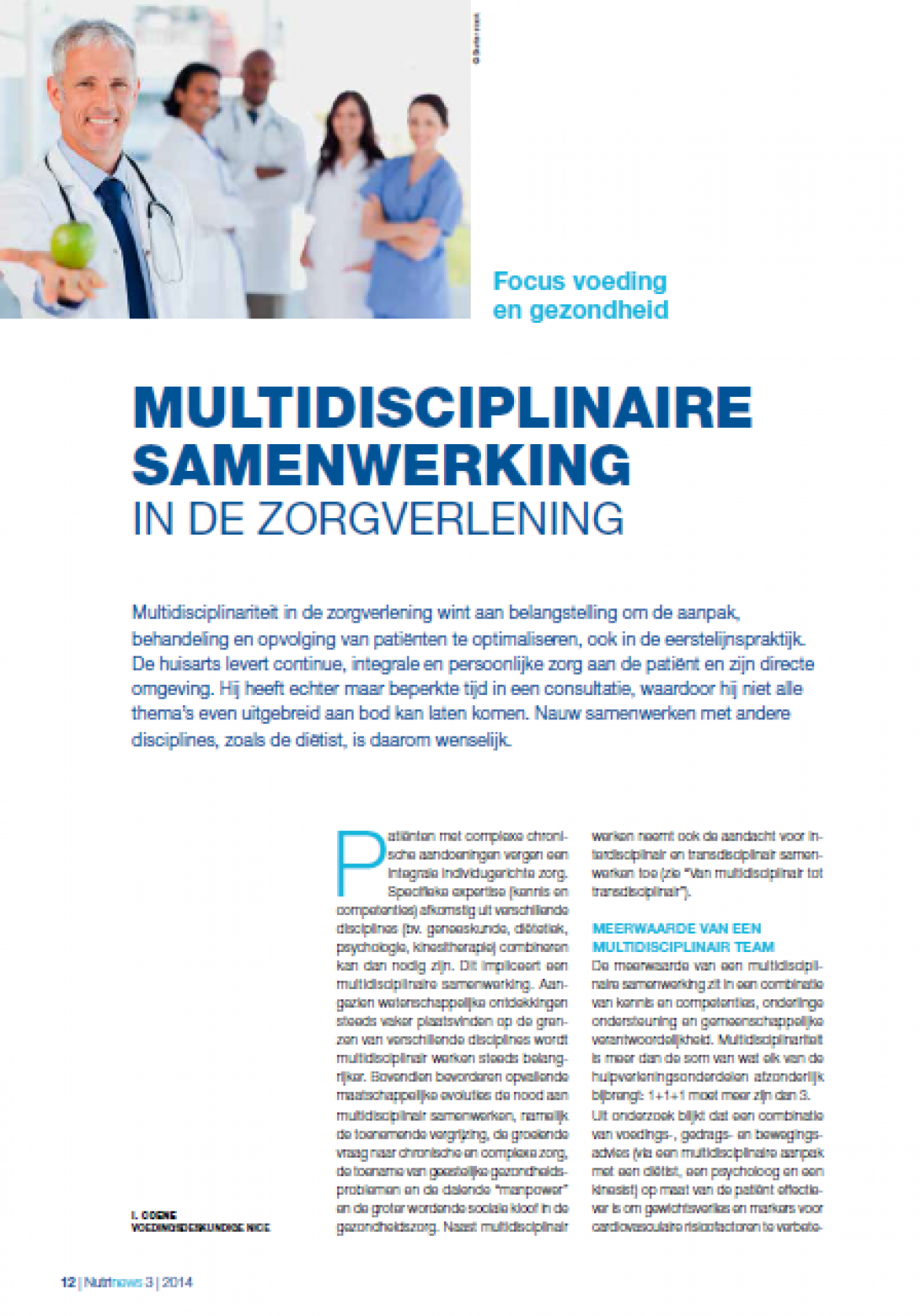 Multidisciplinaire samenwerking