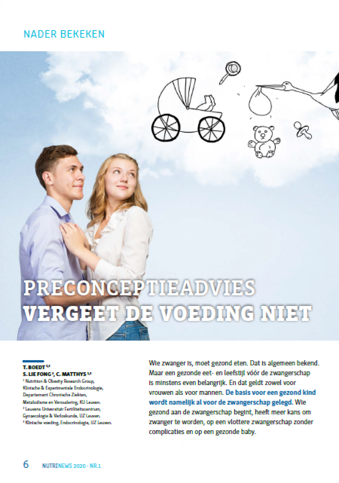 Preconceptieadvies, vergeet de voeding niet