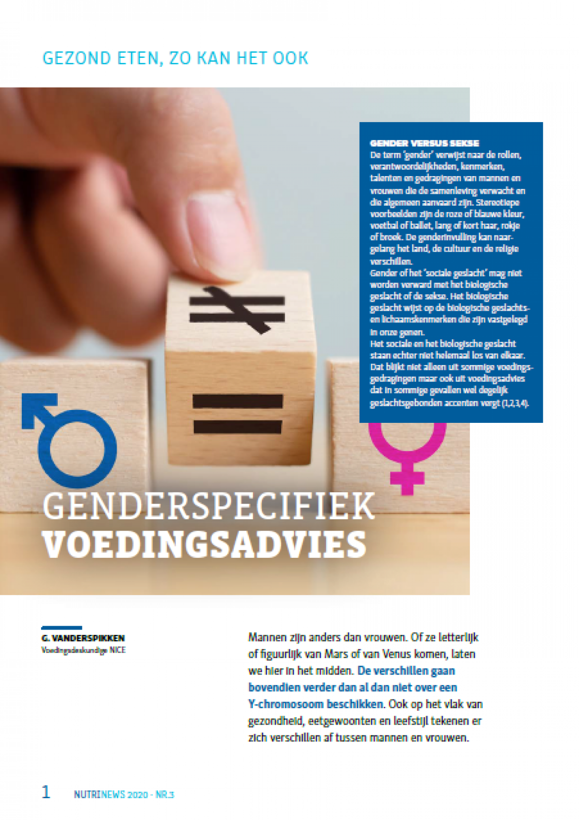 Genderspecifiek voedingsadvies