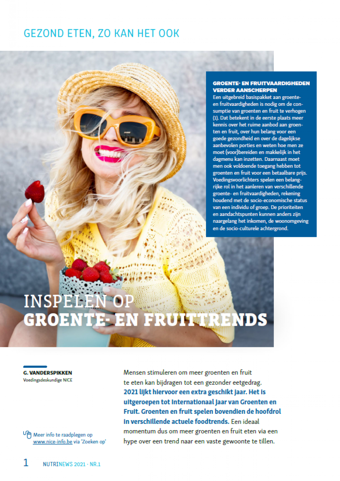 Gezond eten zo kan het ook - Inspelen op groente- en fruittrends