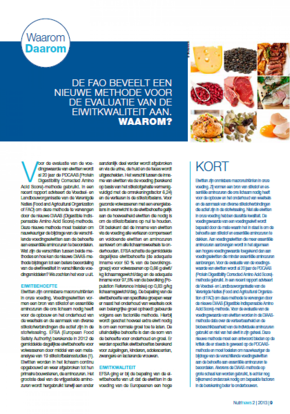 Cover_Waarom daarom eiwitkwaliteit_2013-02