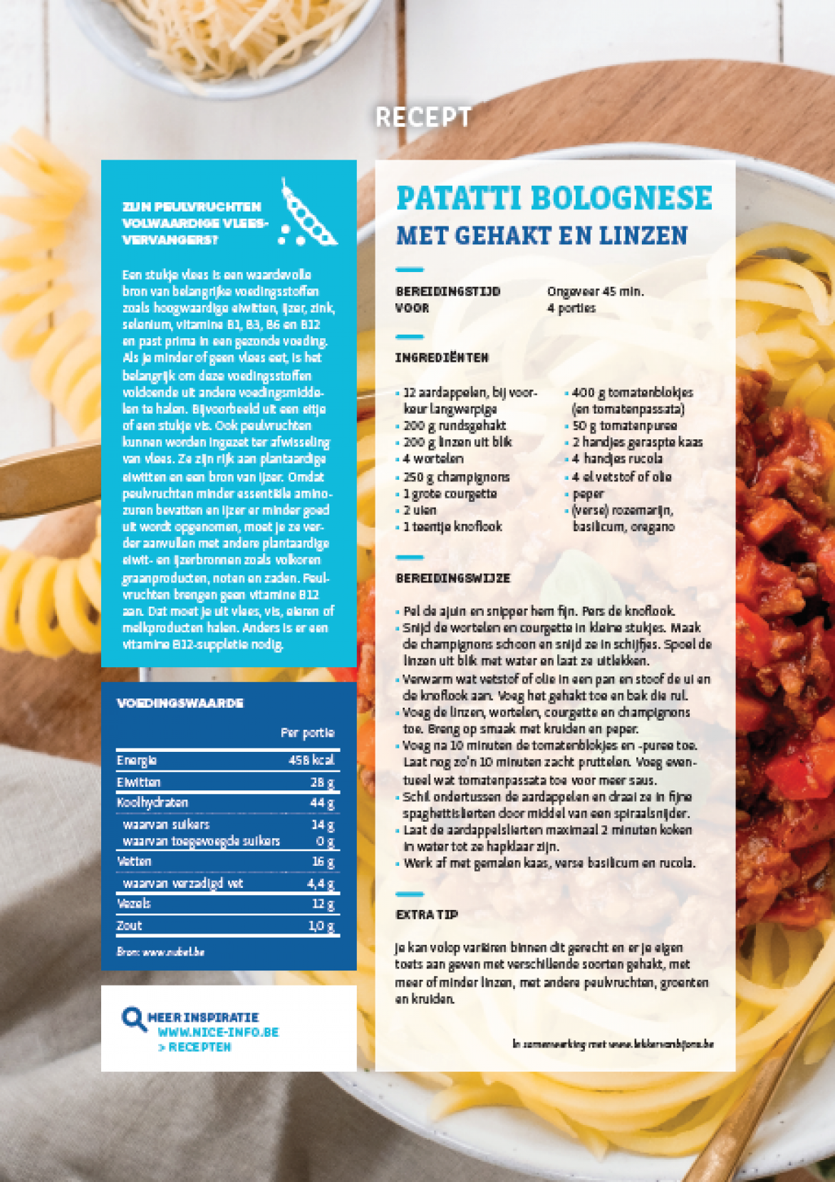 RECEPT - Patatti Bolognese