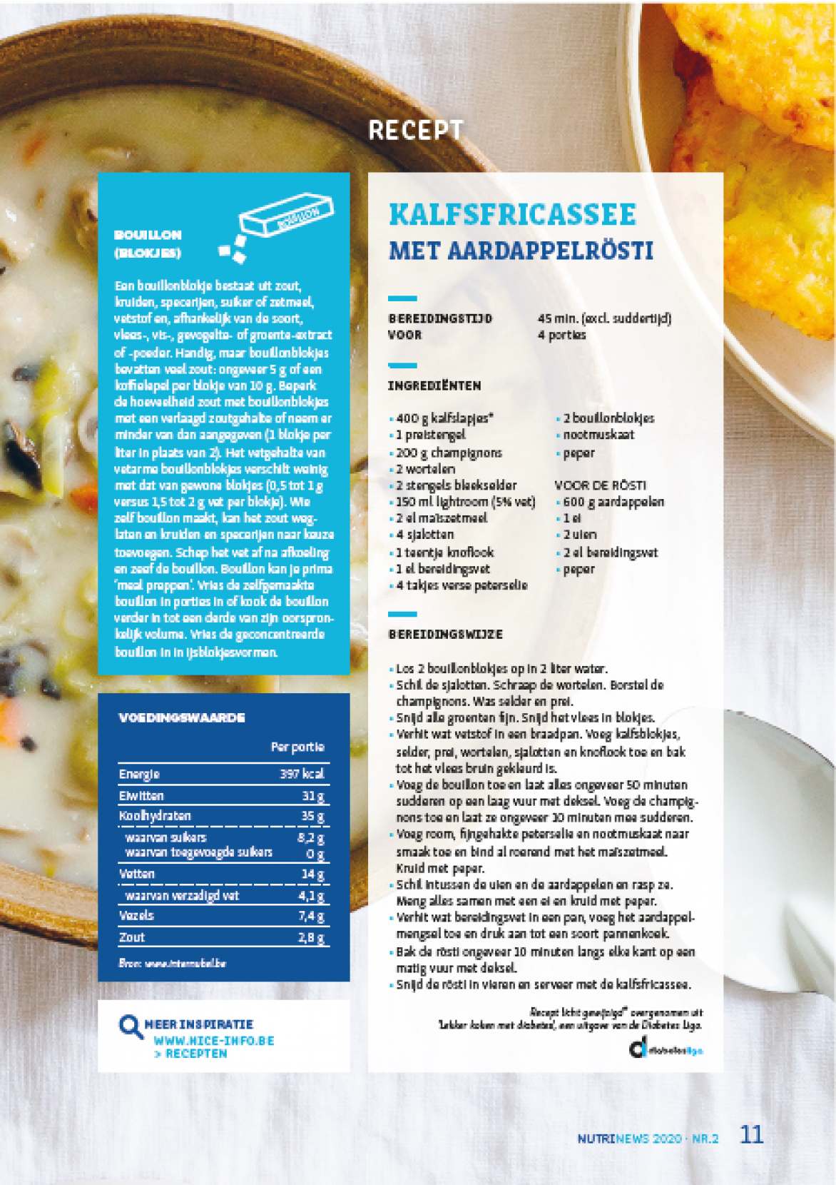 RECEPTFICHE - kalfsfricassee RECEPTFICHE - kalfsfricassee