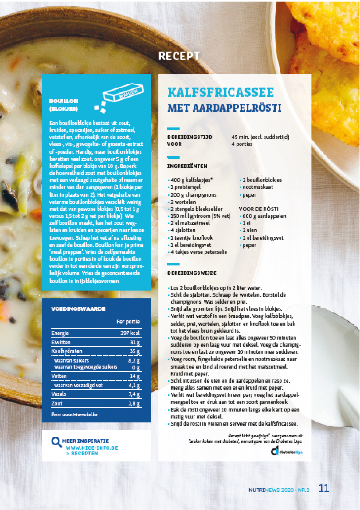 RECEPTFICHE - kalfsfricassee