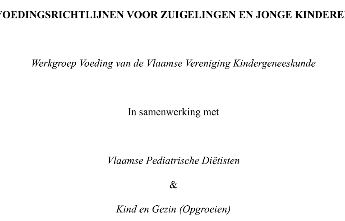 Voedingsrichtlijnen jonge kinderen VVK 2023