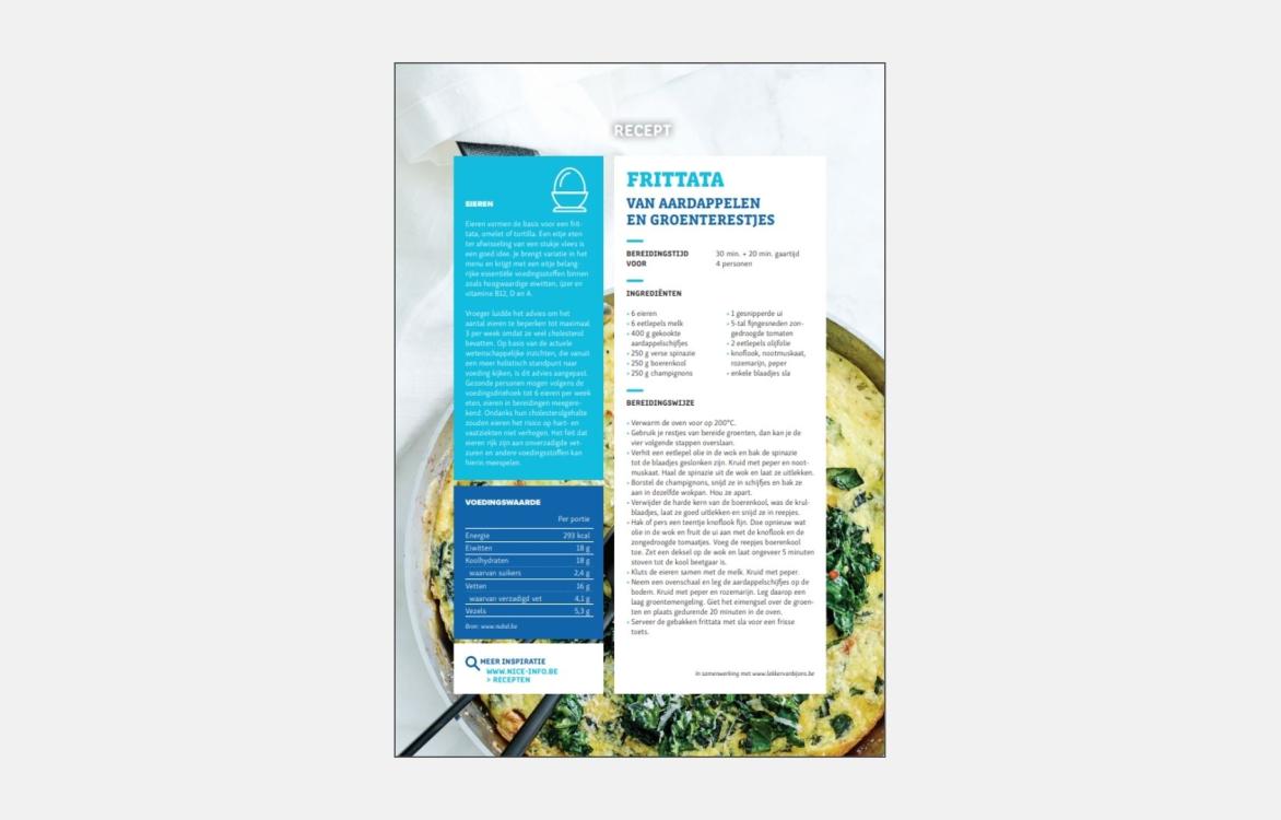 RECEPTFICHE - Frittata van aardappelen en groenterestjes