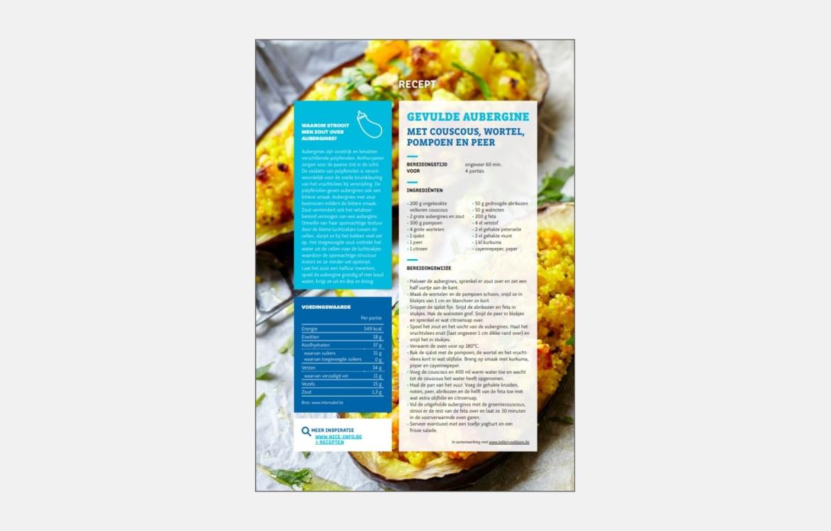 RECEPTFICHE - Gevulde aubergines