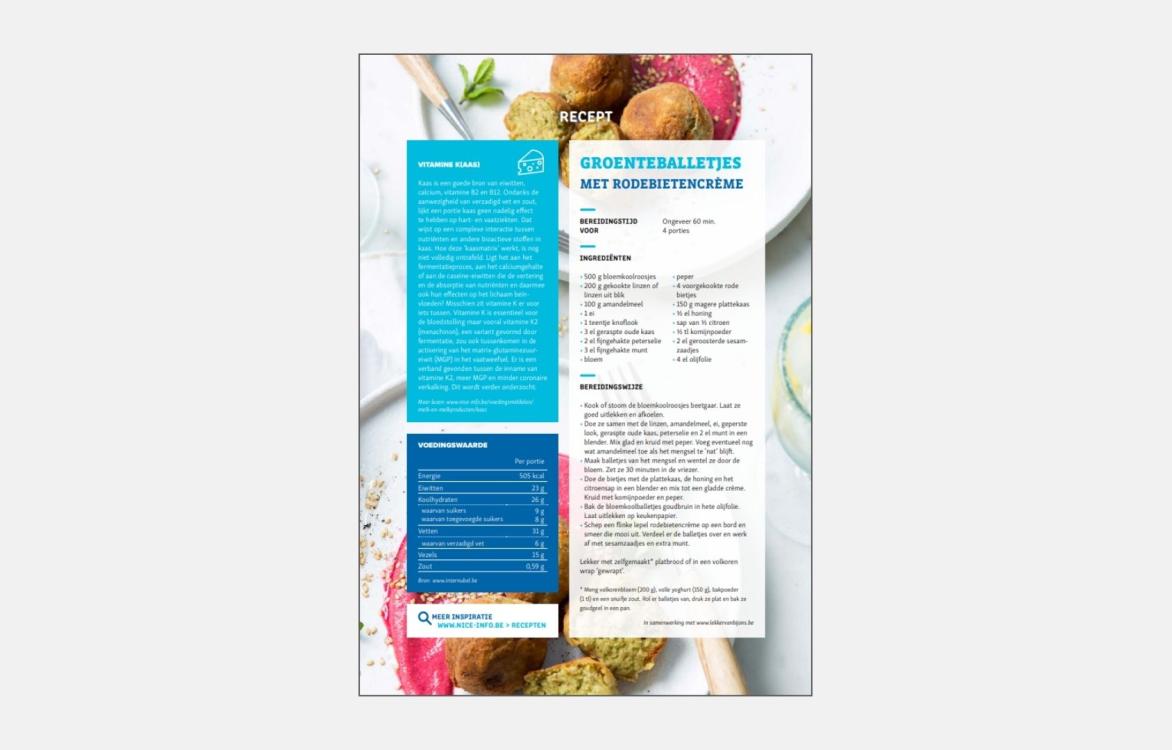 RECEPTFICHE - Groenteballetjes met rodebietencrème