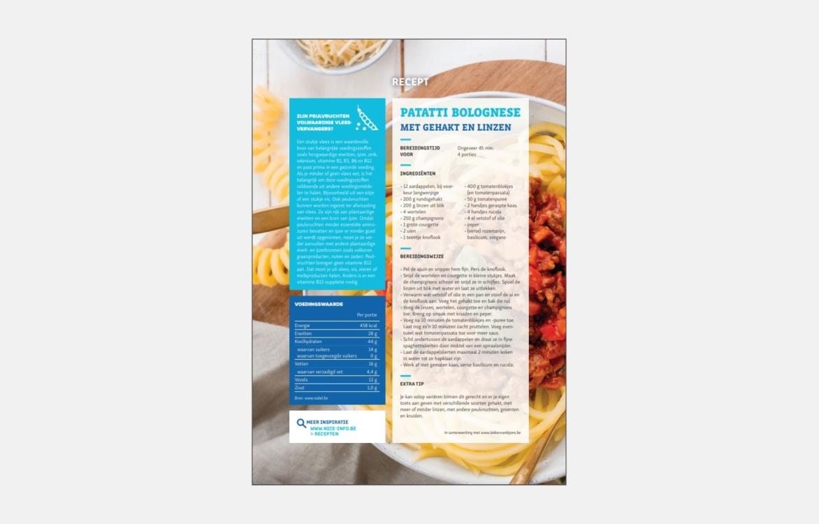 RECEPTFICHE - Patatti Bolognese