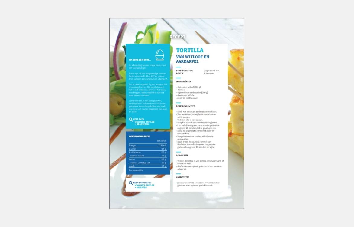 RECEPTFICHE - Tortilla van witloof en aardappel