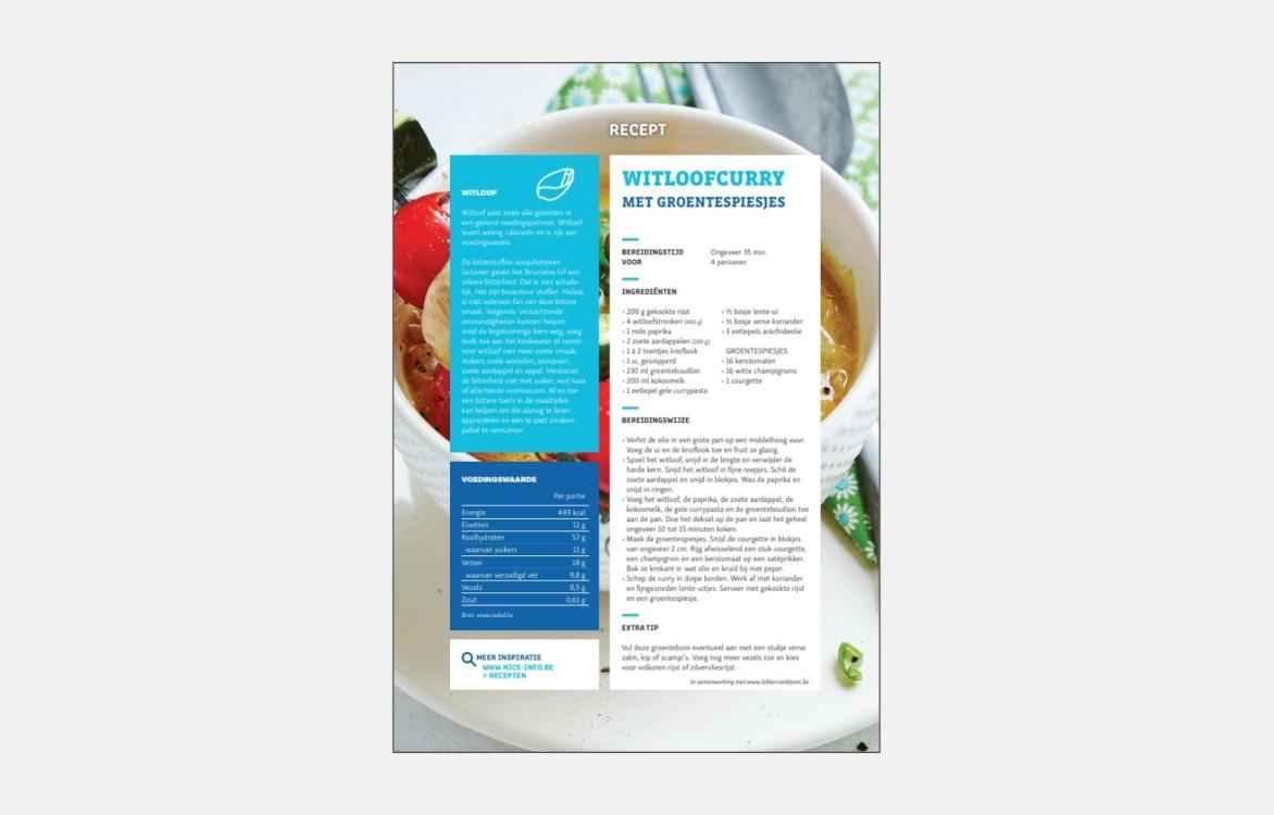RECEPTFICHE - Witloofcurry met groentespiesjes