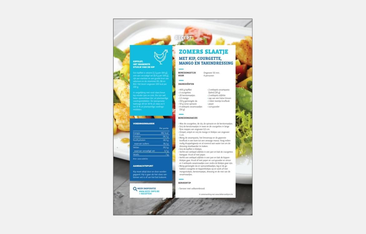 RECEPTFICHE - Zomers slaatje met kip