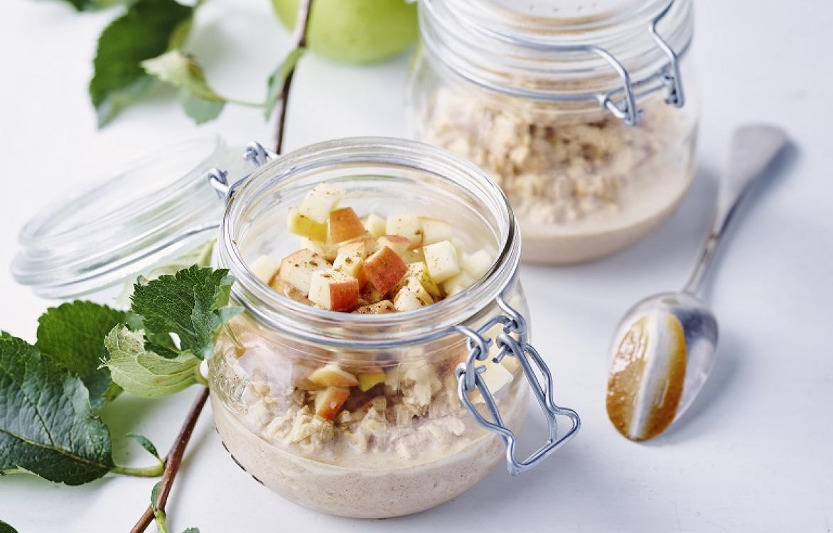 Overnight oats met appel