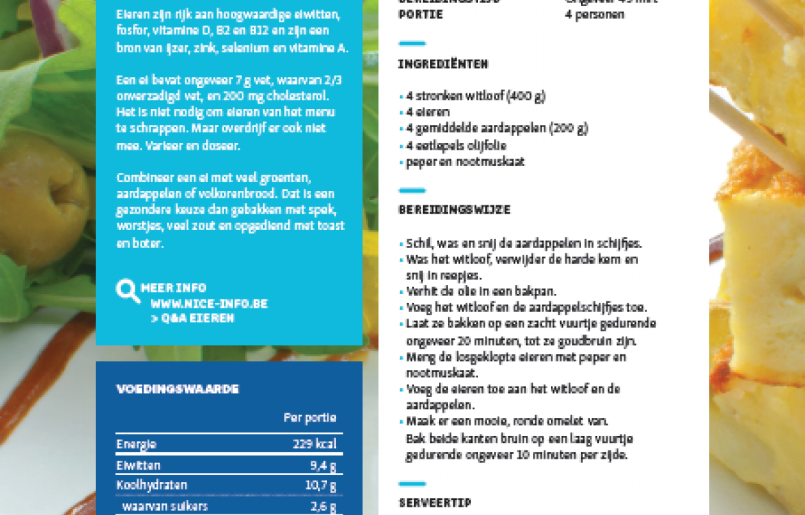 RECEPTFICHE - Tortilla van witloof