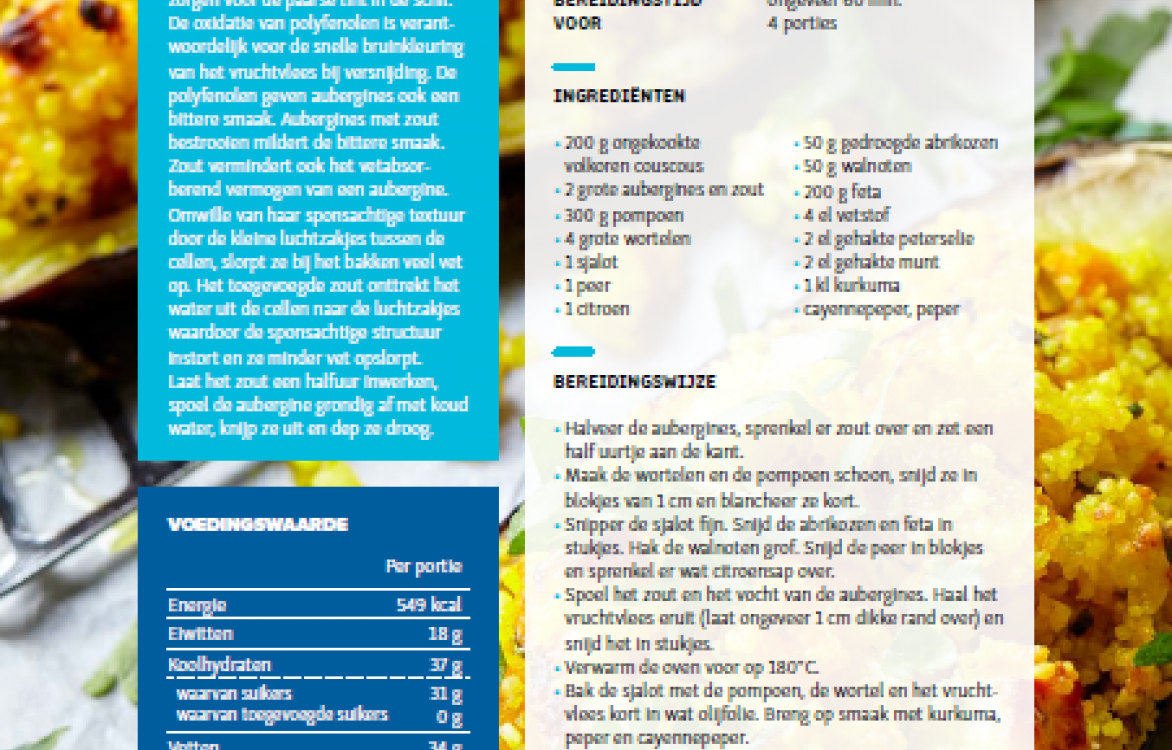 RECEPTFICHE - Gevulde aubergine