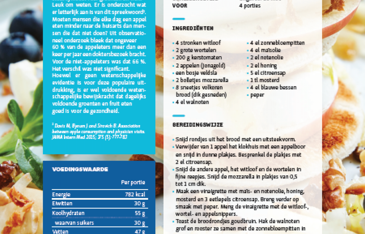 RECEPT - Torentje van volkoren toast, appel, mozzarella en witloof