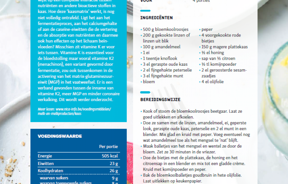 RECEPTFICHE - Groenteballetjes met rodebietencrème